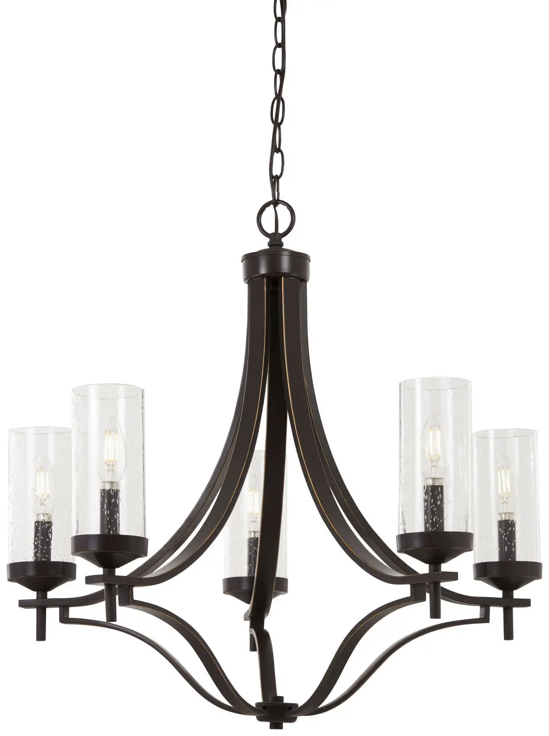Minka Lavery Elyton Five Light Chandelier In Downton Bronze With Gold Highlights 1