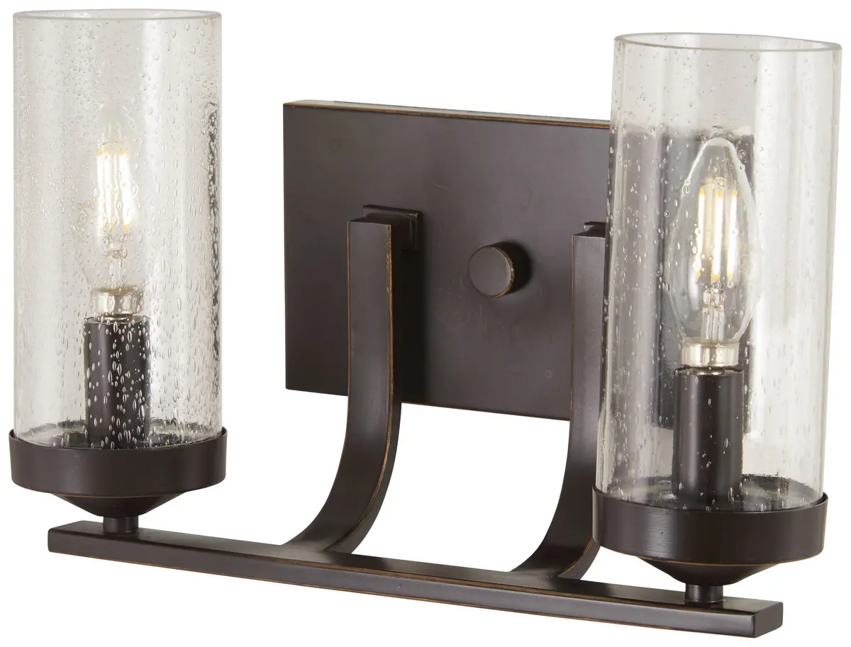 Minka Lavery Elyton Two Light Bath In Downton Bronze With Gold Highlights 1