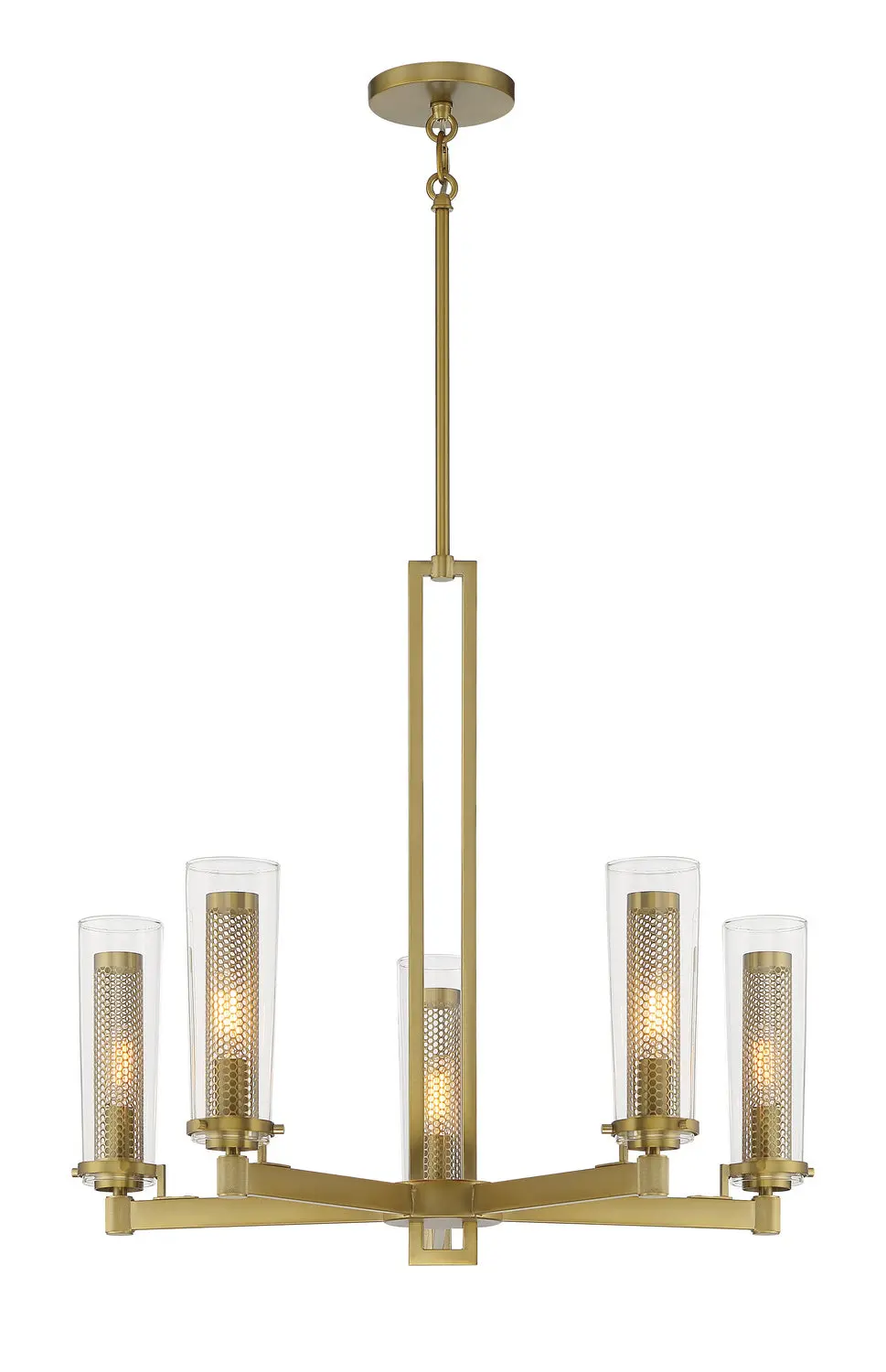 Minka Lavery Emmerham Five Light Chandelier In Soft Brass 1