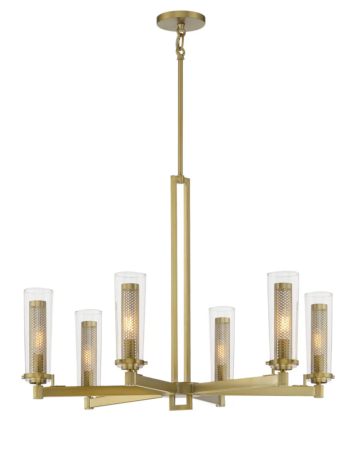Minka Lavery Emmerham Six Light Chandelier In Soft Brass 1