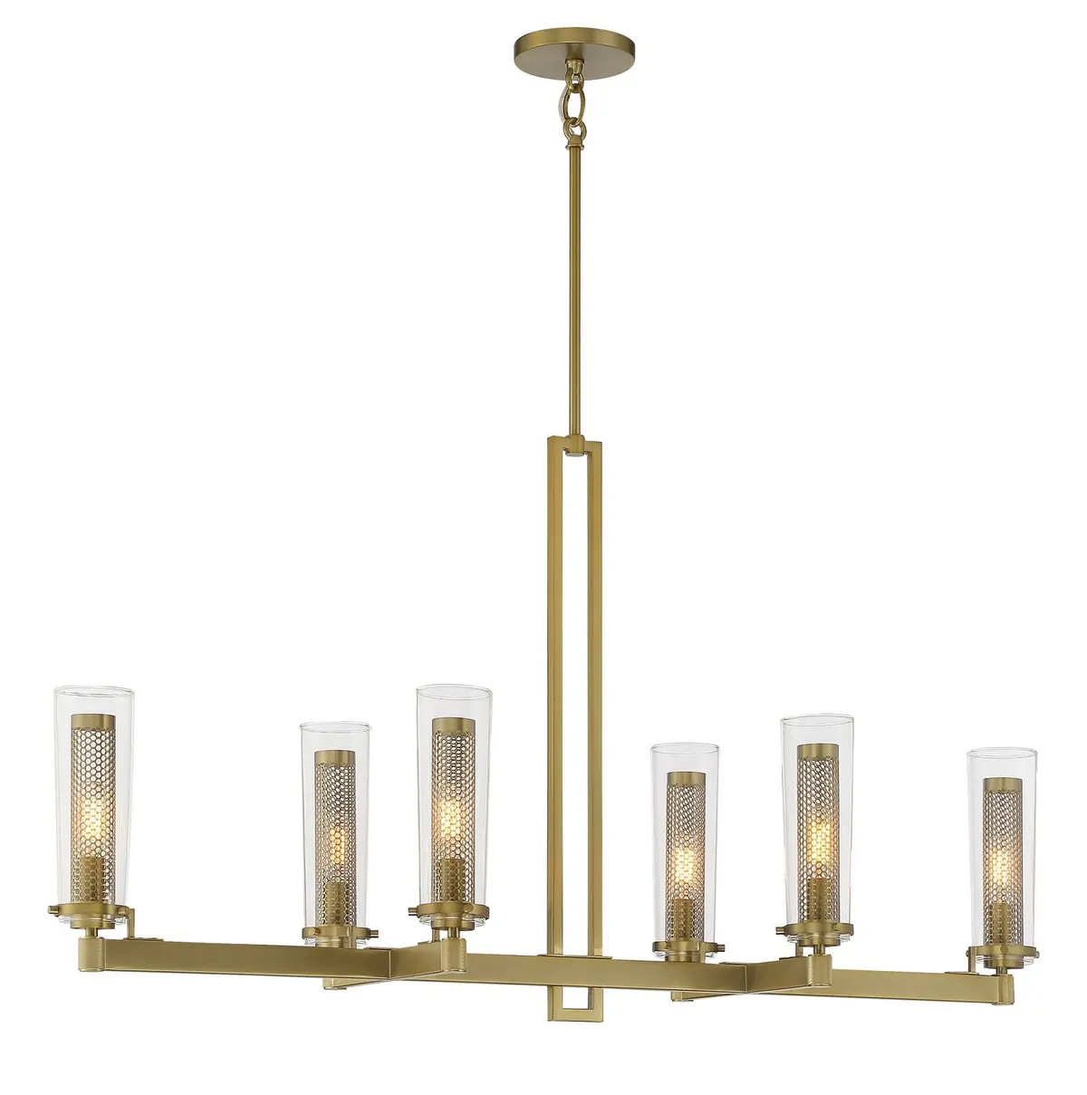 Minka Lavery Emmerham Six Light Island Pendant In Soft Brass 1