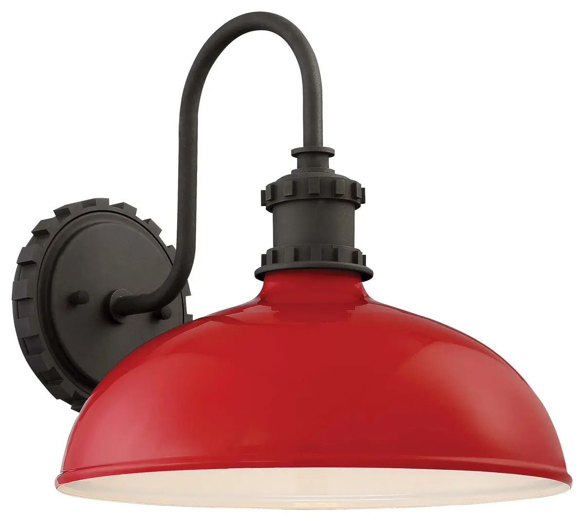Minka Lavery Escudilla One Light Outdoor Wall Mount In Red Glass 1