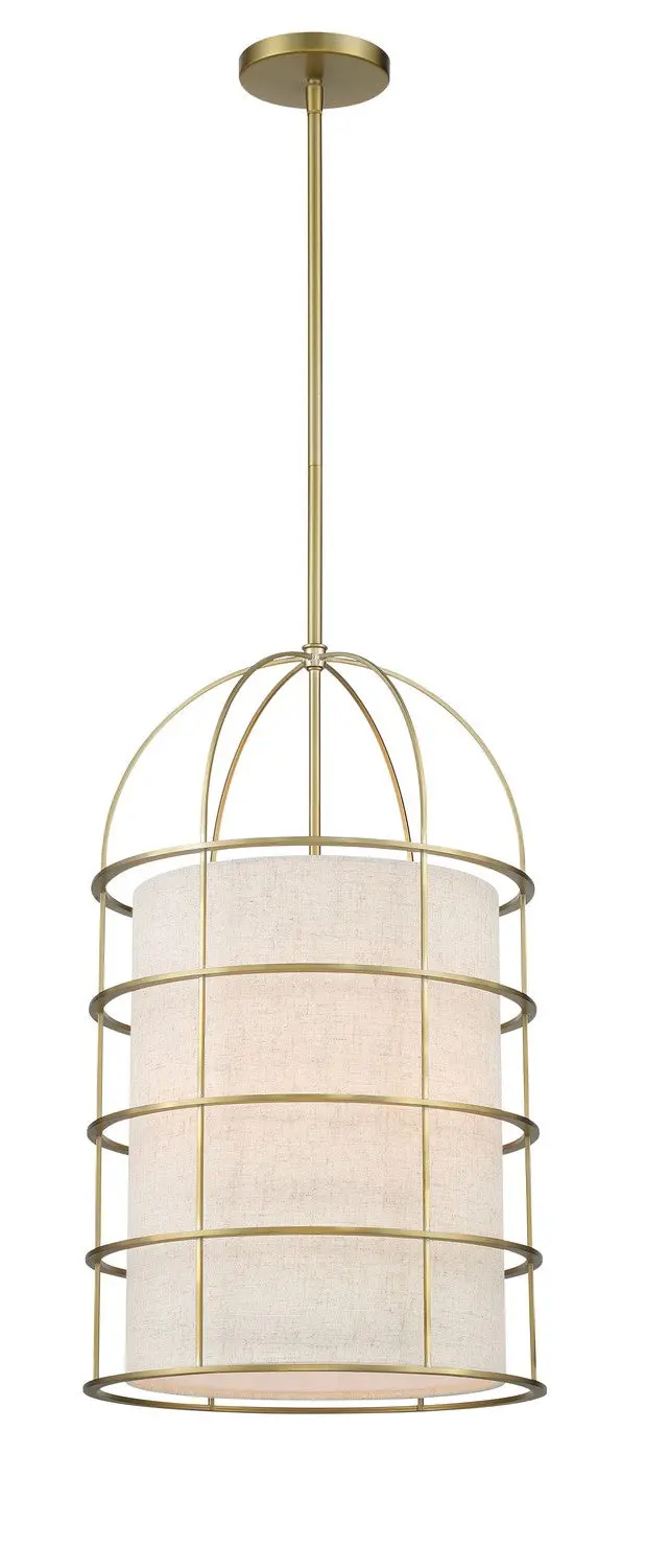 Minka Lavery Gateway Park Four Light Pendant In Soft Brass 1