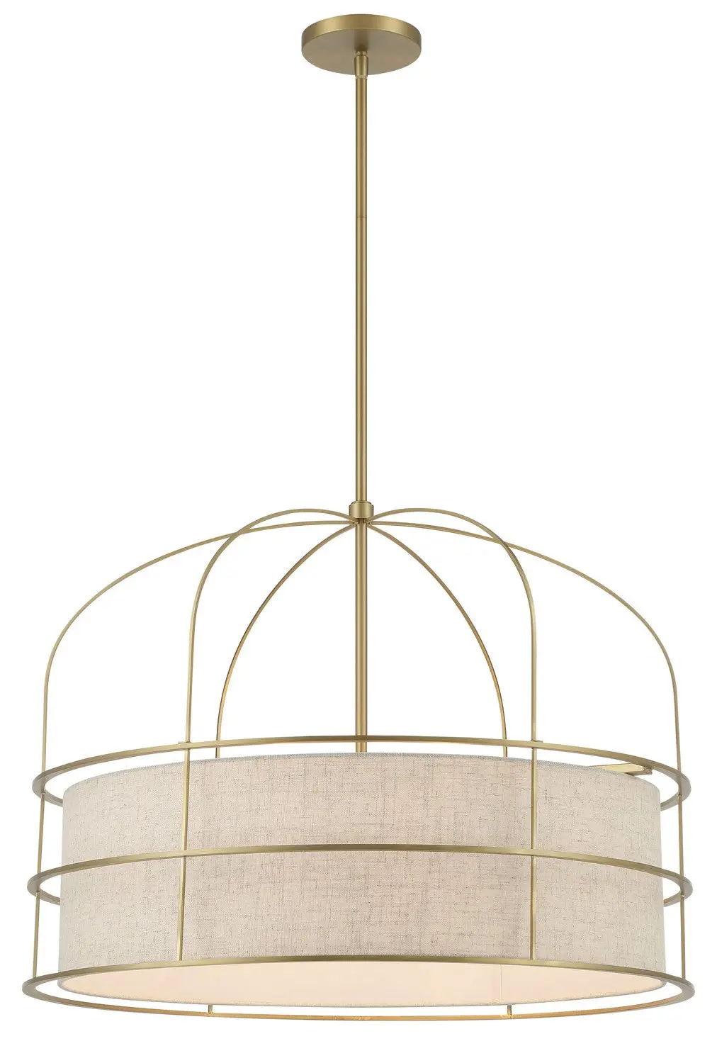 Minka Lavery Gateway Park Six Light Pendant In Soft Brass 1