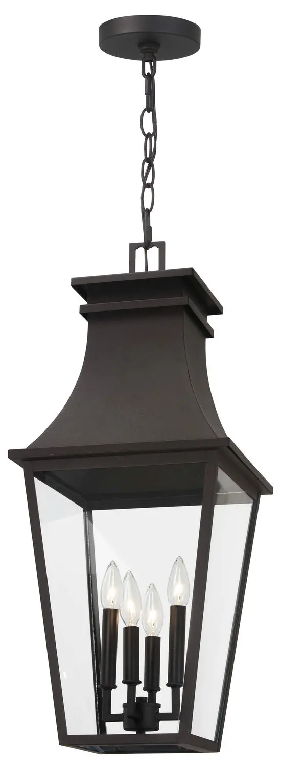 Minka Lavery Gloucester Four Light Outdoor Chain Hung In Sand Coal 1