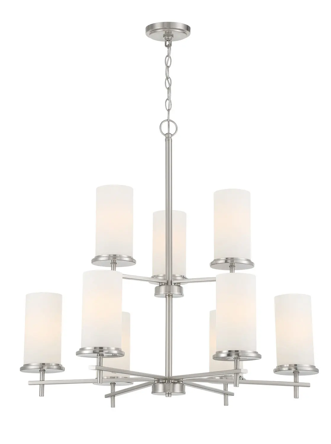 Minka Lavery Haisley Nine Light Chandelier In Brushed Nickel 1