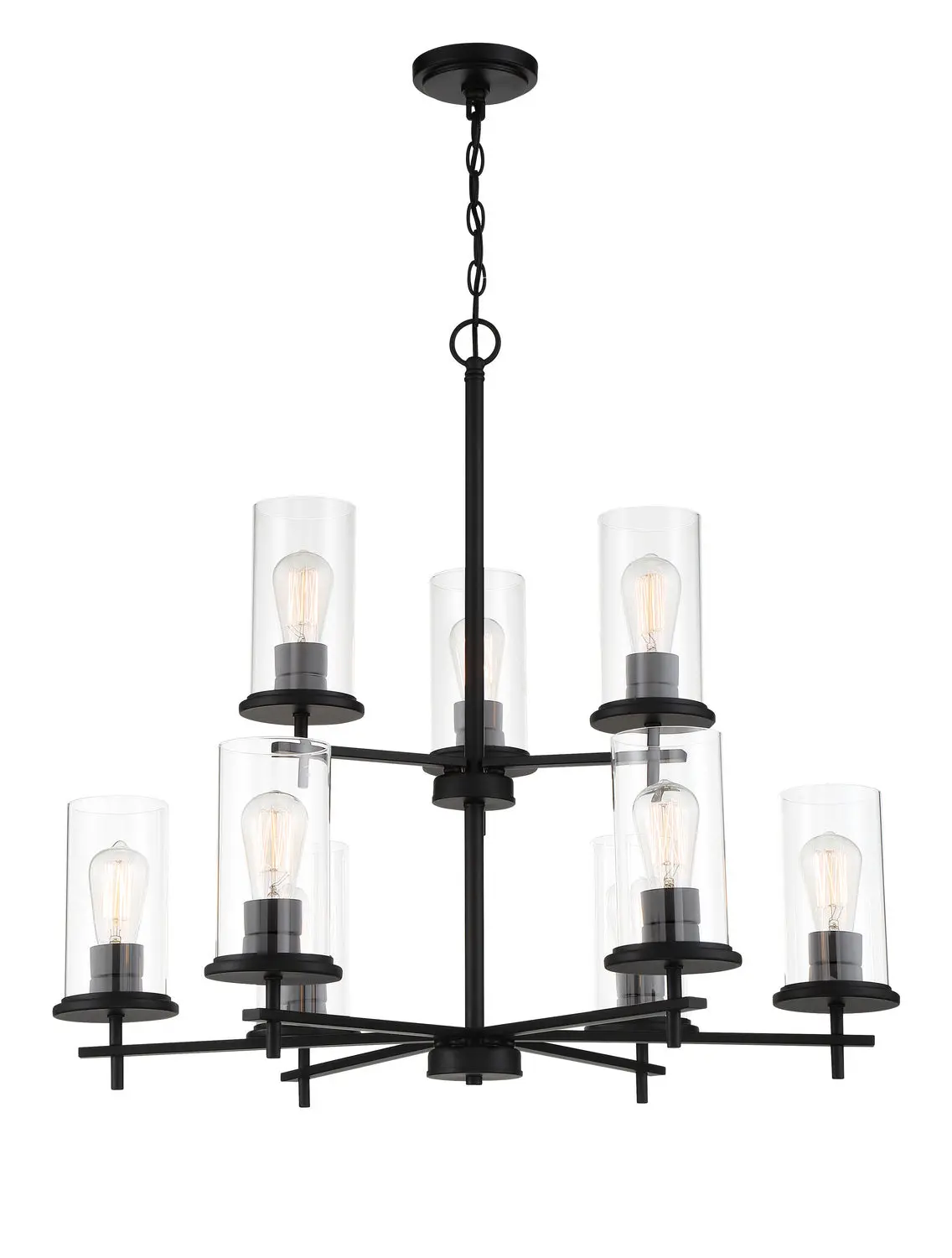 Minka Lavery Haisley Nine Light Chandelier In Coal 1