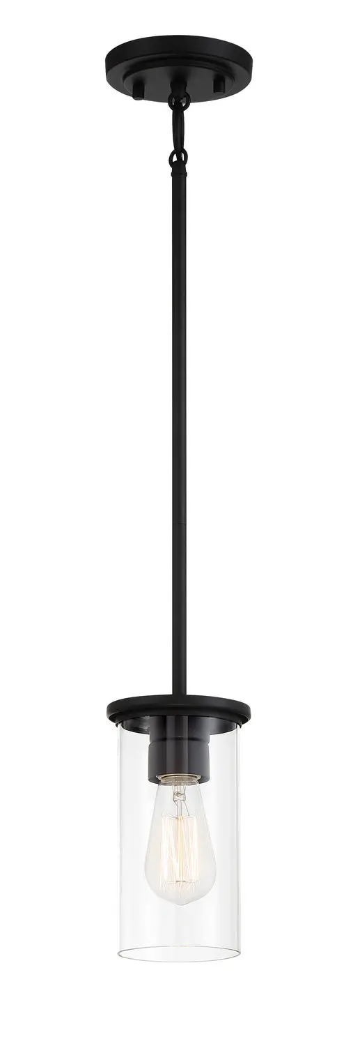 Minka Lavery Haisley One Light Pendant / Semi Flush In Coal 1
