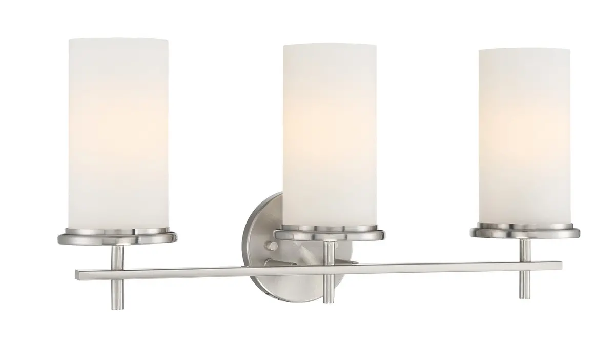Minka Lavery Haisley Three Light Bath Bar In Brushed Nickel 1