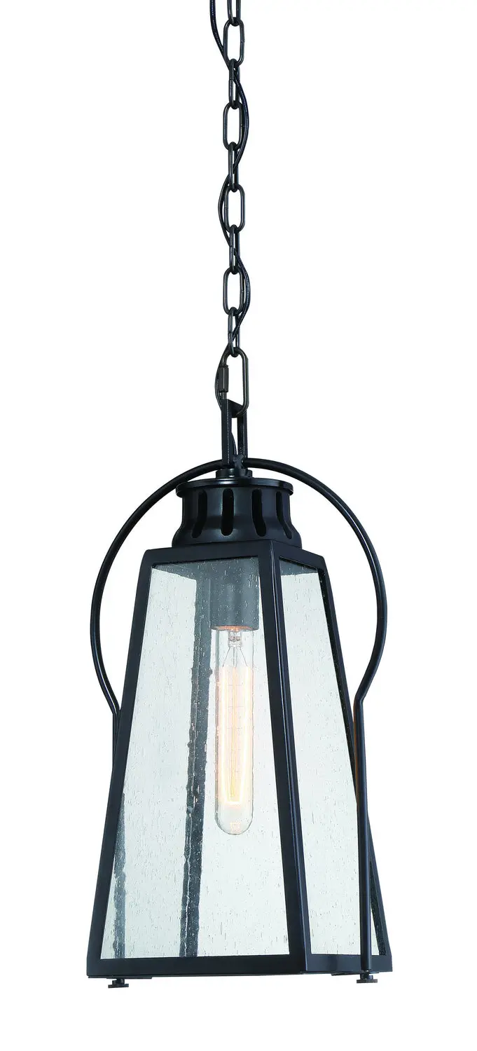 Minka Lavery Halder Bridge One Light Outdoor Chain Hung Lantern In Coal 1