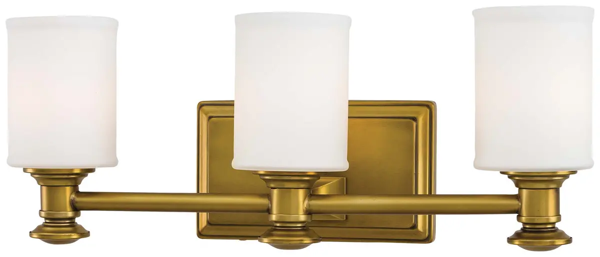 Minka Lavery Harbour Point Three Light Bath In Liberty Gold 1