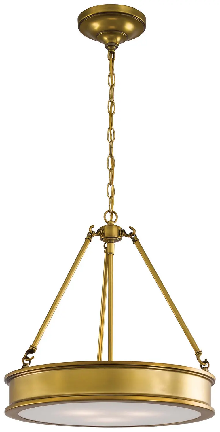 Minka Lavery Harbour Point Three Light Pendant In Liberty Gold 1