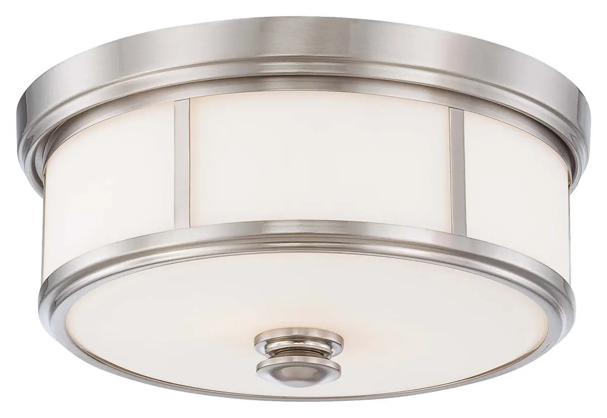 Minka Lavery Harbour Point Two Light Flush Mount In Brushed Nickel 1