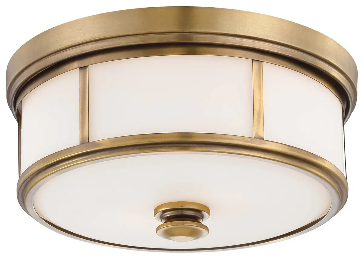 Minka Lavery Harbour Point Two Light Flush Mount In Liberty Gold 1