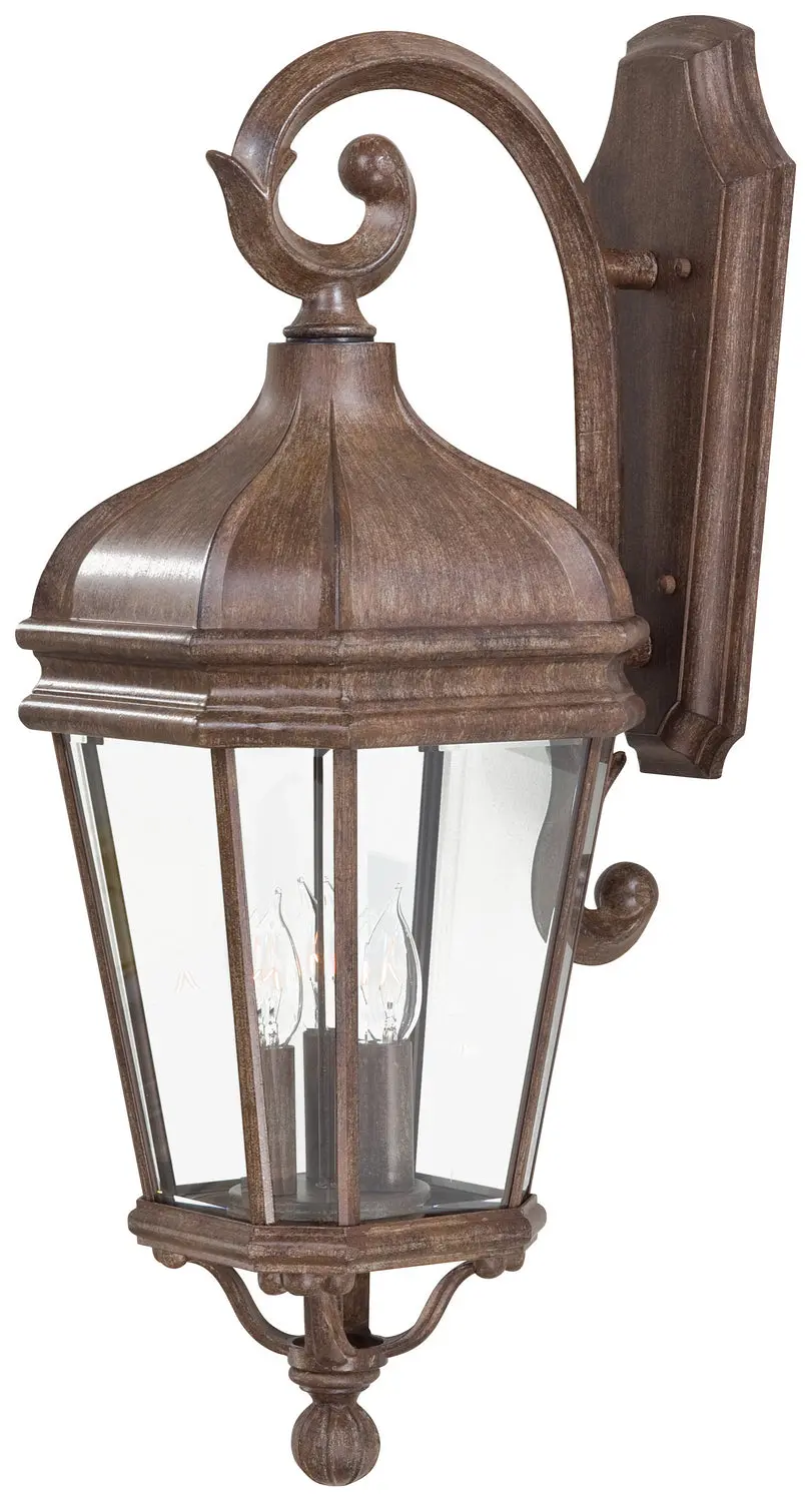 Minka Lavery Harrison Three Light Wall Mount In Vintage Rust 1