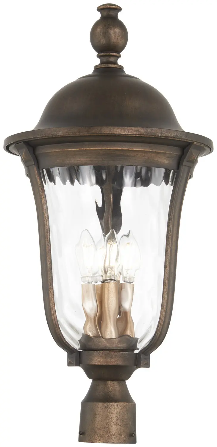 Minka Lavery Havenwood Four Light Outdoor Post Mount In Tauira Bronze And Alder Silver 1