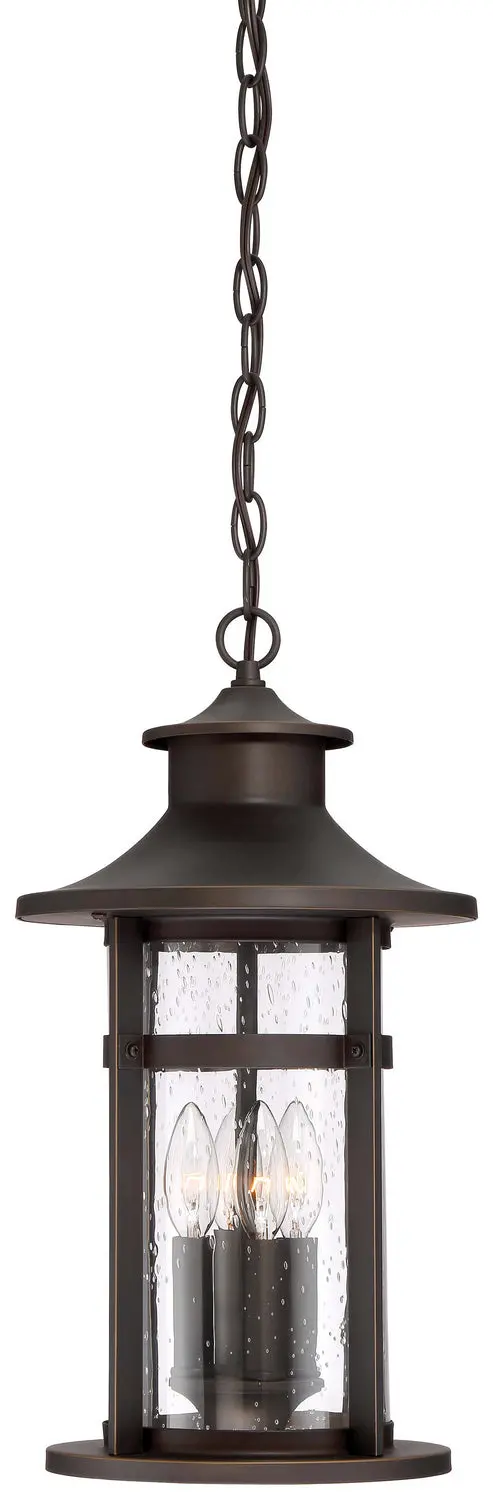 Minka Lavery Highland Ridge Four Light Outdoor Chain Hung In Oil Rubbed Bronze With Gold Highlights 1