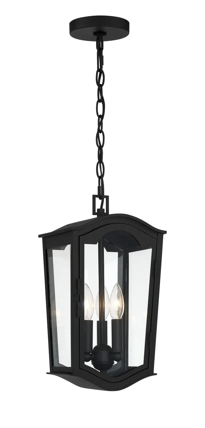 Minka Lavery Houghton Hall Three Light Outdoor Chain Hung In Sand Coal 1