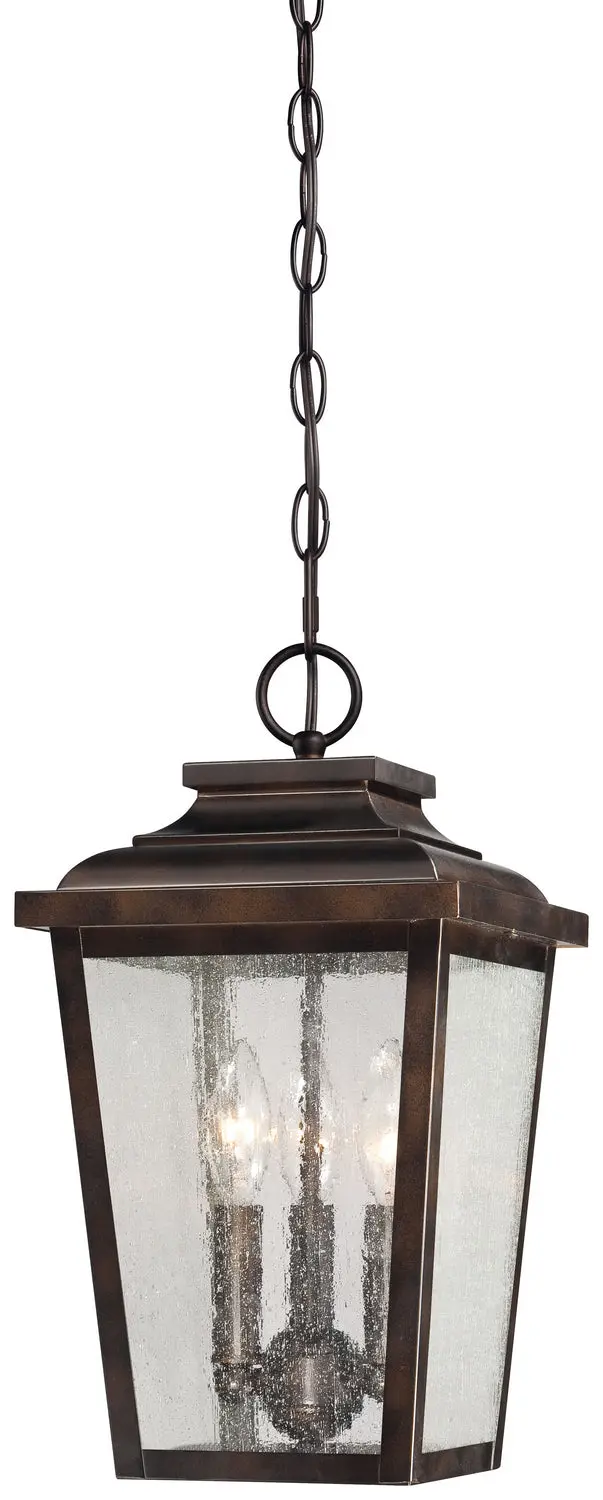 Minka Lavery Irvington Manor Three Light Outdoor Chain Hung In Chelesa Bronze 1