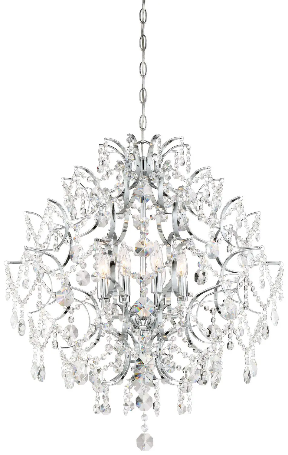 Minka Lavery Isabellas Crown Eight Light Chandelier In Chrome 1