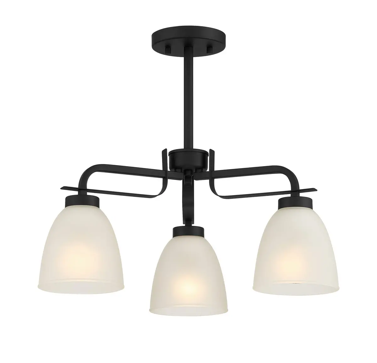 Minka Lavery Kaitlen Three Light Semi Flush / Chandelier In Coal 1