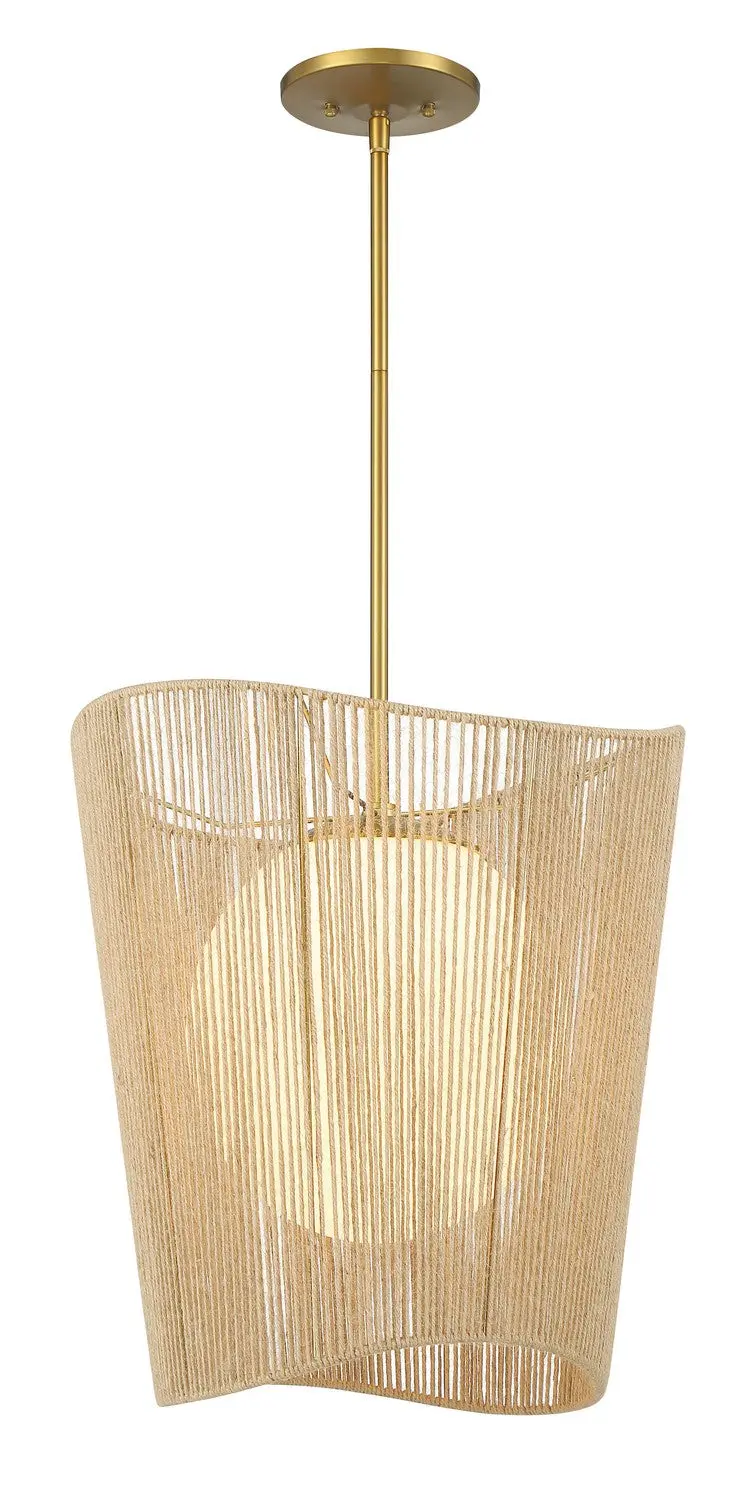 Minka Lavery Key Largo One Light Pendant In Soft Brass 1