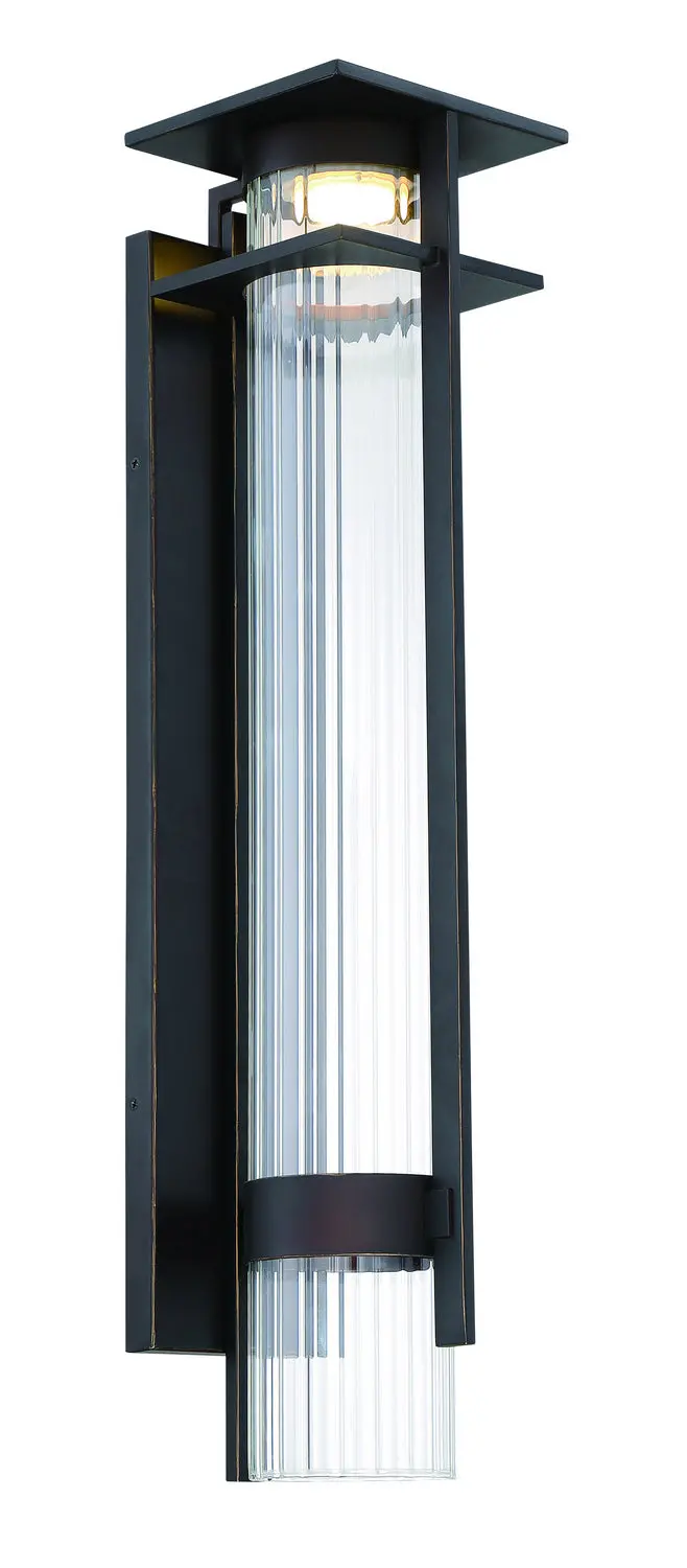 Minka Lavery Kittner Led Outdooe Wall Mount In Oil Rubbed Bronze With Gold Highlights 1