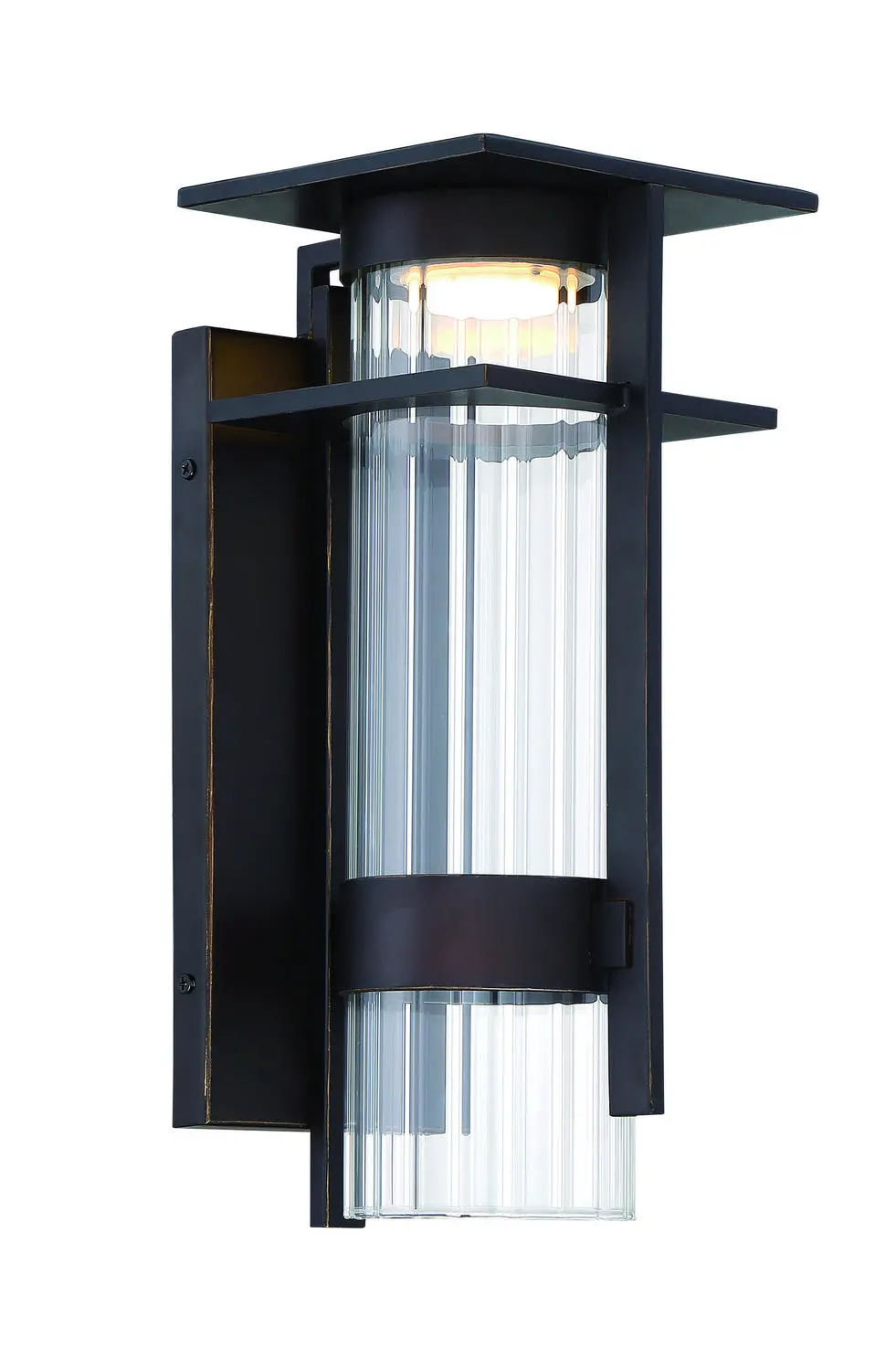 Minka Lavery Kittner Led Outdoor Wall Mount In Oil Rubbed Bronze With Gold Highlights 1