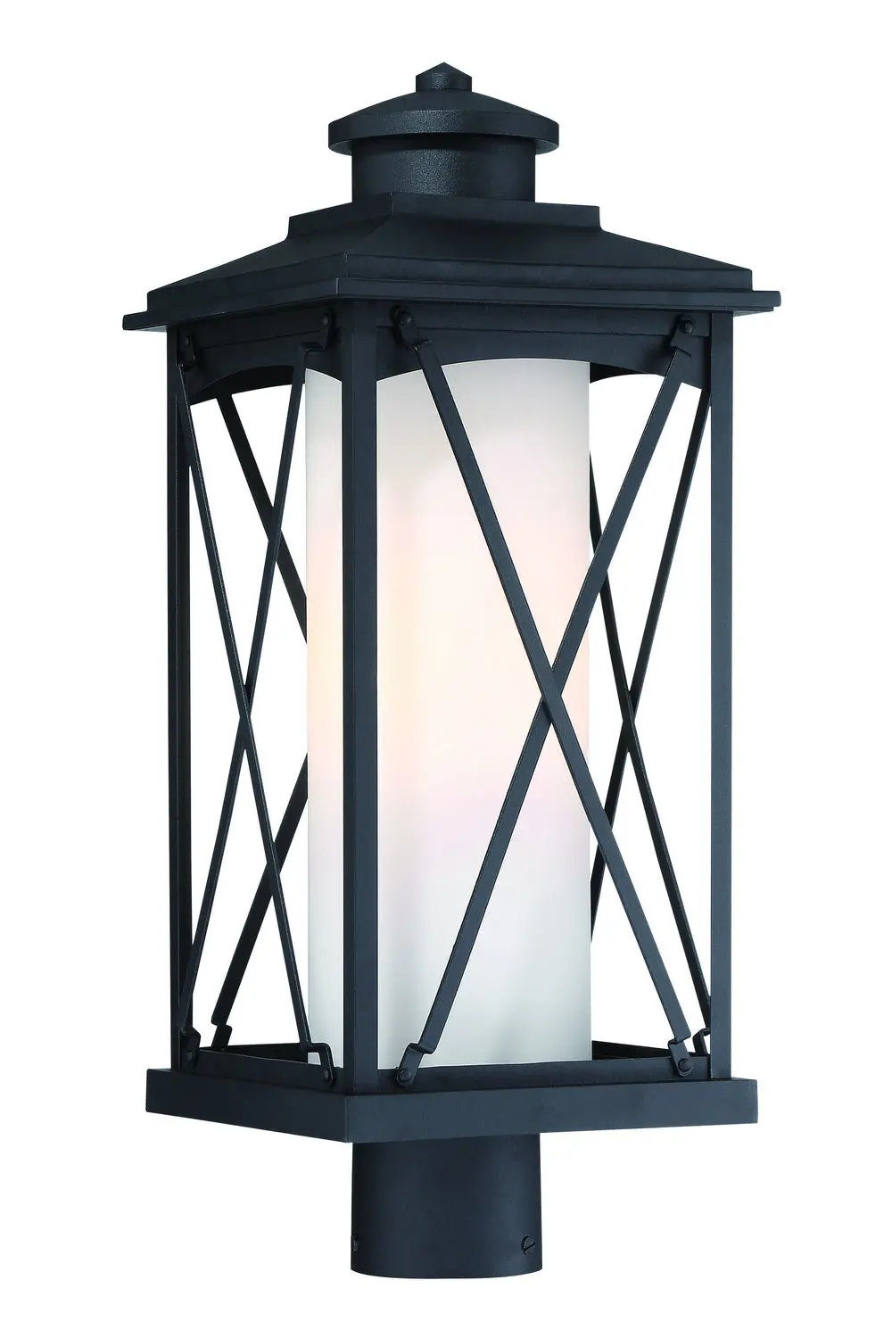Minka Lavery Lansdale One Light Outdoor Post Mount In Coal 1