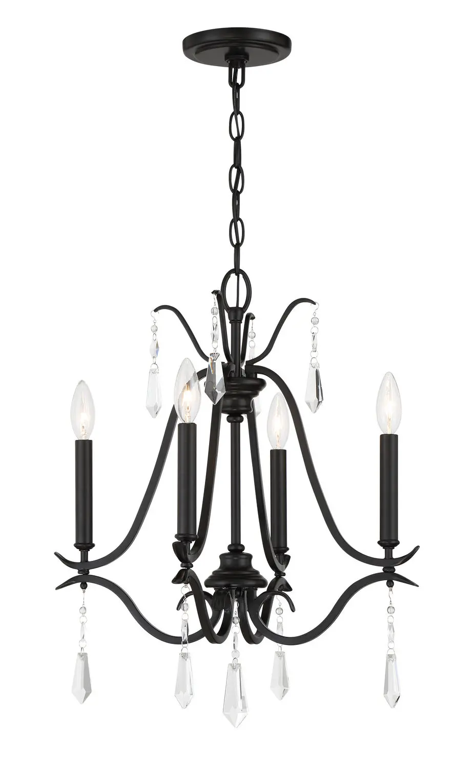 Minka Lavery Laurel Estate Four Light Chandelier In Coal 1