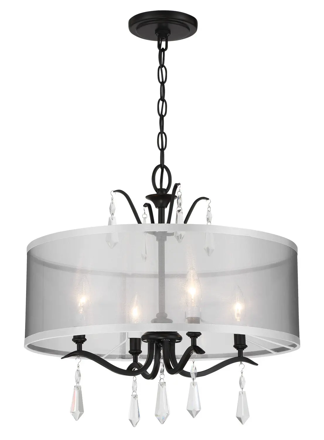 Minka Lavery Laurel Estate Four Light Foyer/Semi Flush In Coal 1