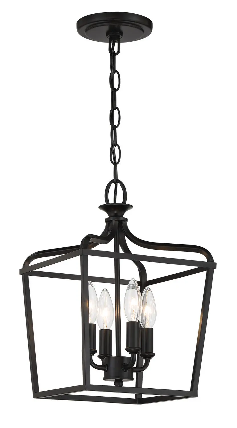Minka Lavery Laurel Estate Four Light Foyer/Semi Flush In Coal 1