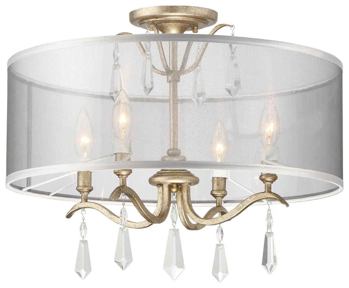 Minka Lavery Laurel Estate Four Light Semi Flush Mount In Brio Gold 1