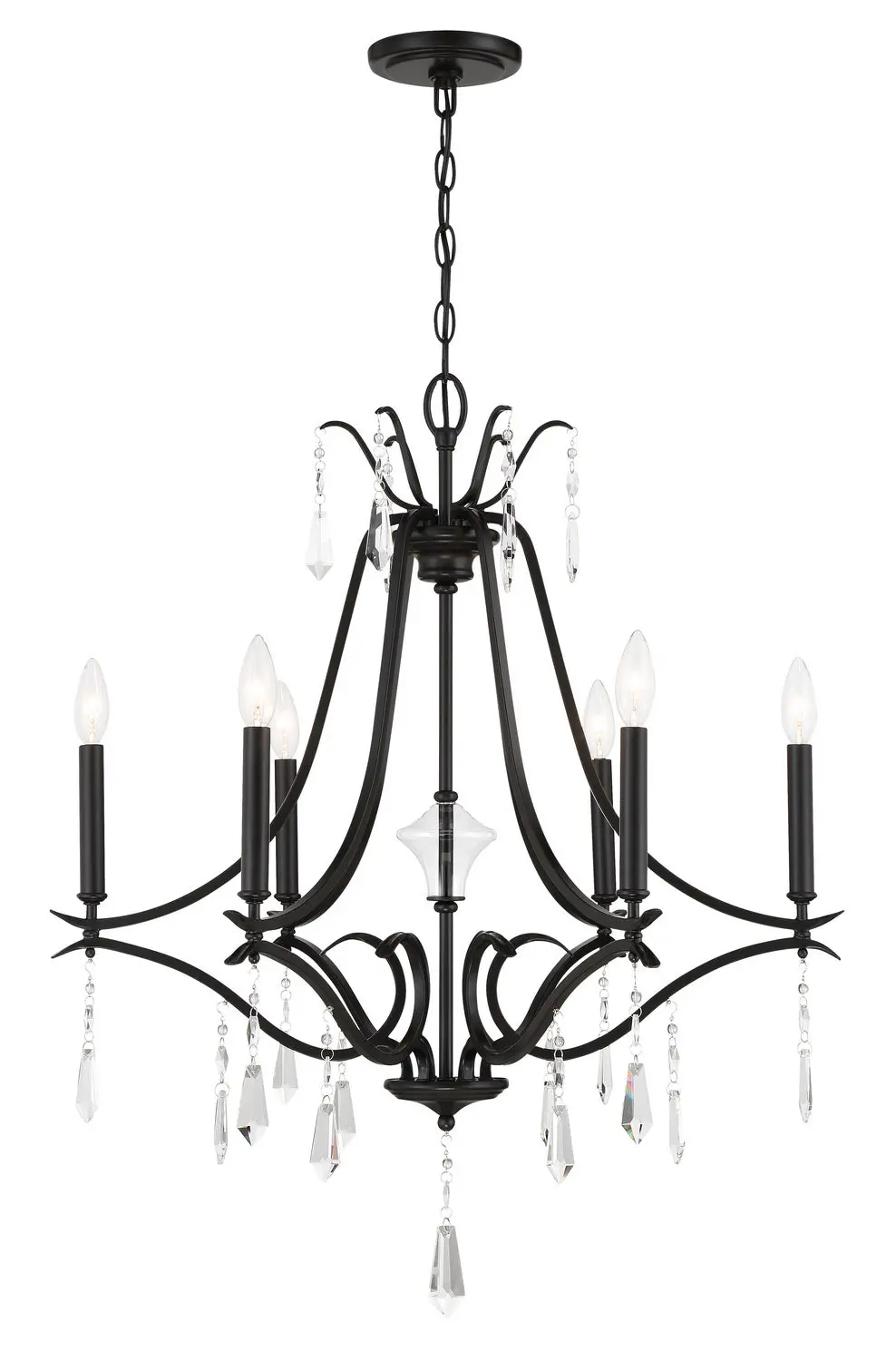 Minka Lavery Laurel Estate Six Light Chandelier In Coal 1