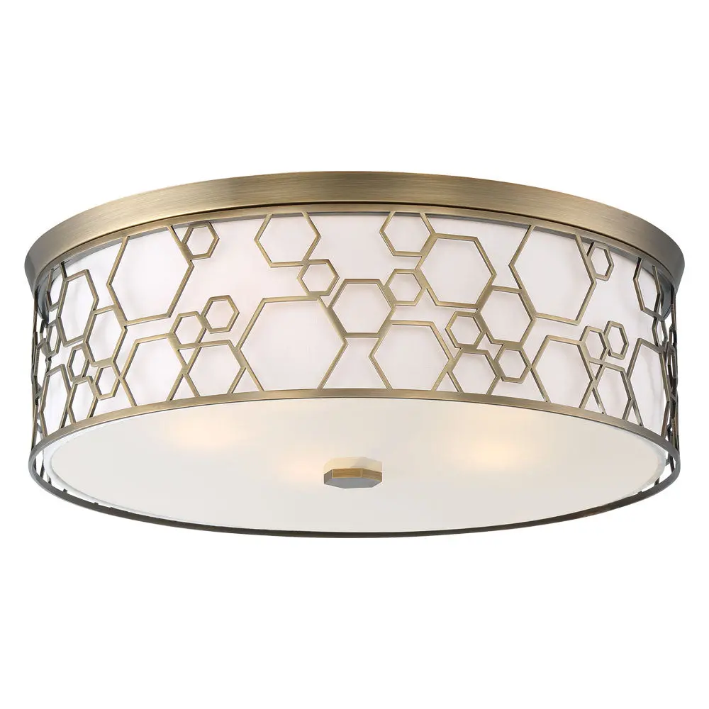Minka Lavery Led Flush Mount In Polished Satin Brass 1