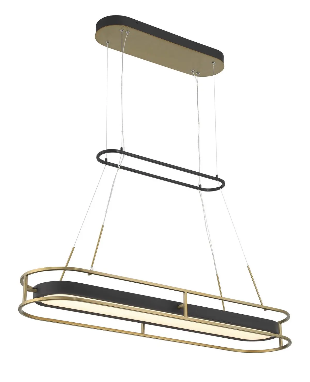 Minka Lavery Levitation Led Island Pendant In Sand Coal & Soft Brass 1