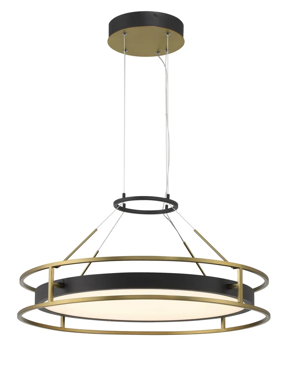 Minka Lavery Levitation Led Pendant In Sand Coal & Soft Brass 1