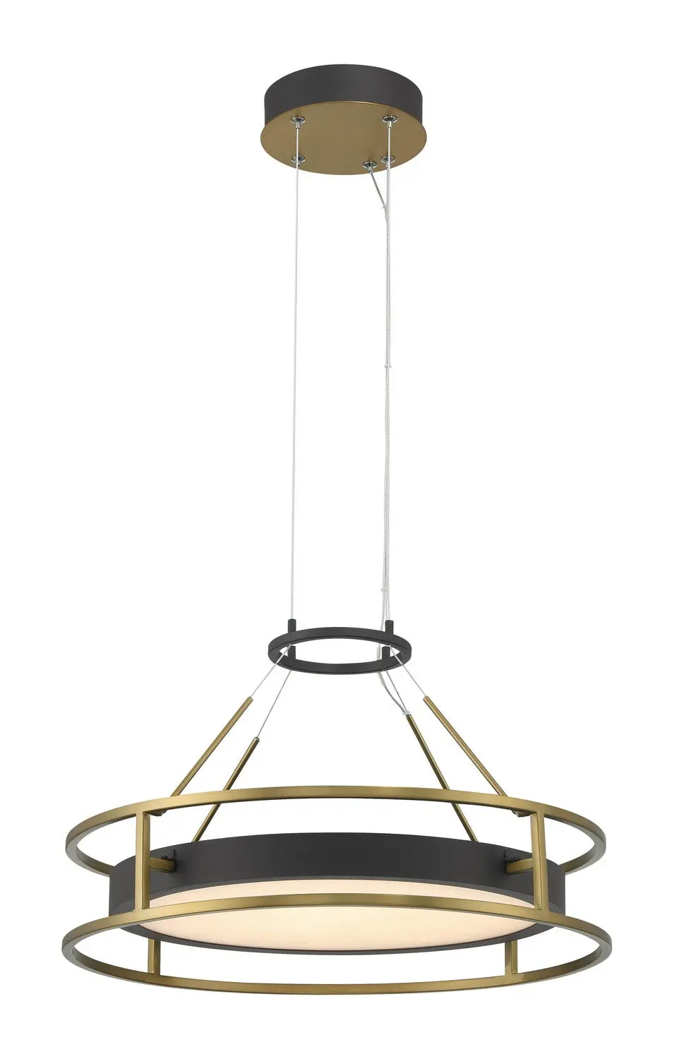 Minka Lavery Levitation Led Pendant In Sand Coal & Soft Brass 1
