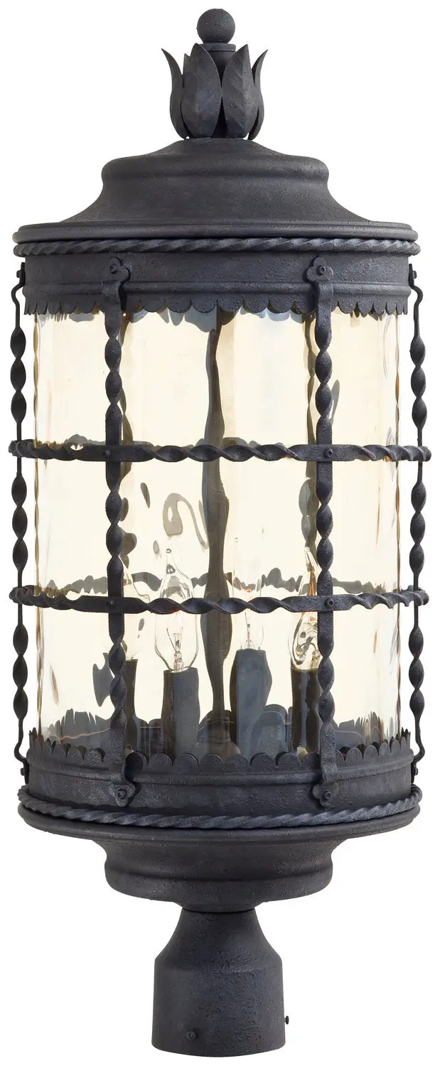 Minka Lavery Mallorca Four Light Post Mount In Spanish Iron 1