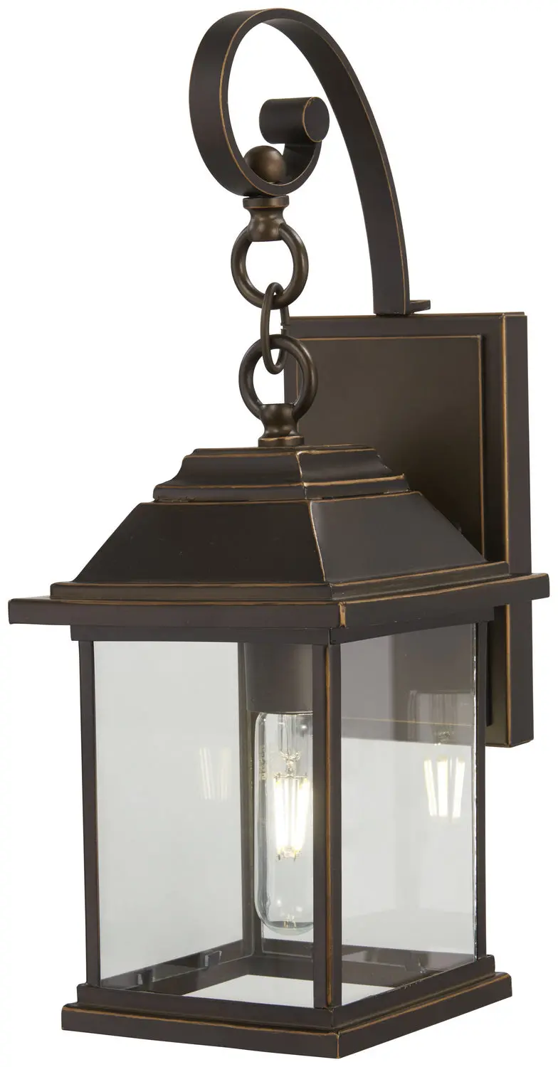 Minka Lavery Mariners Pointe One Light Outdoor Wall Mount In Oil Rubbed Bronze With Gold Highlights 1