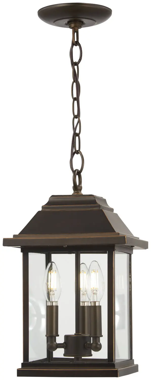 Minka Lavery Mariners Pointe Three Light Chain Hung Lantern In Oil Rubbed Bronze With Gold Highlights 1