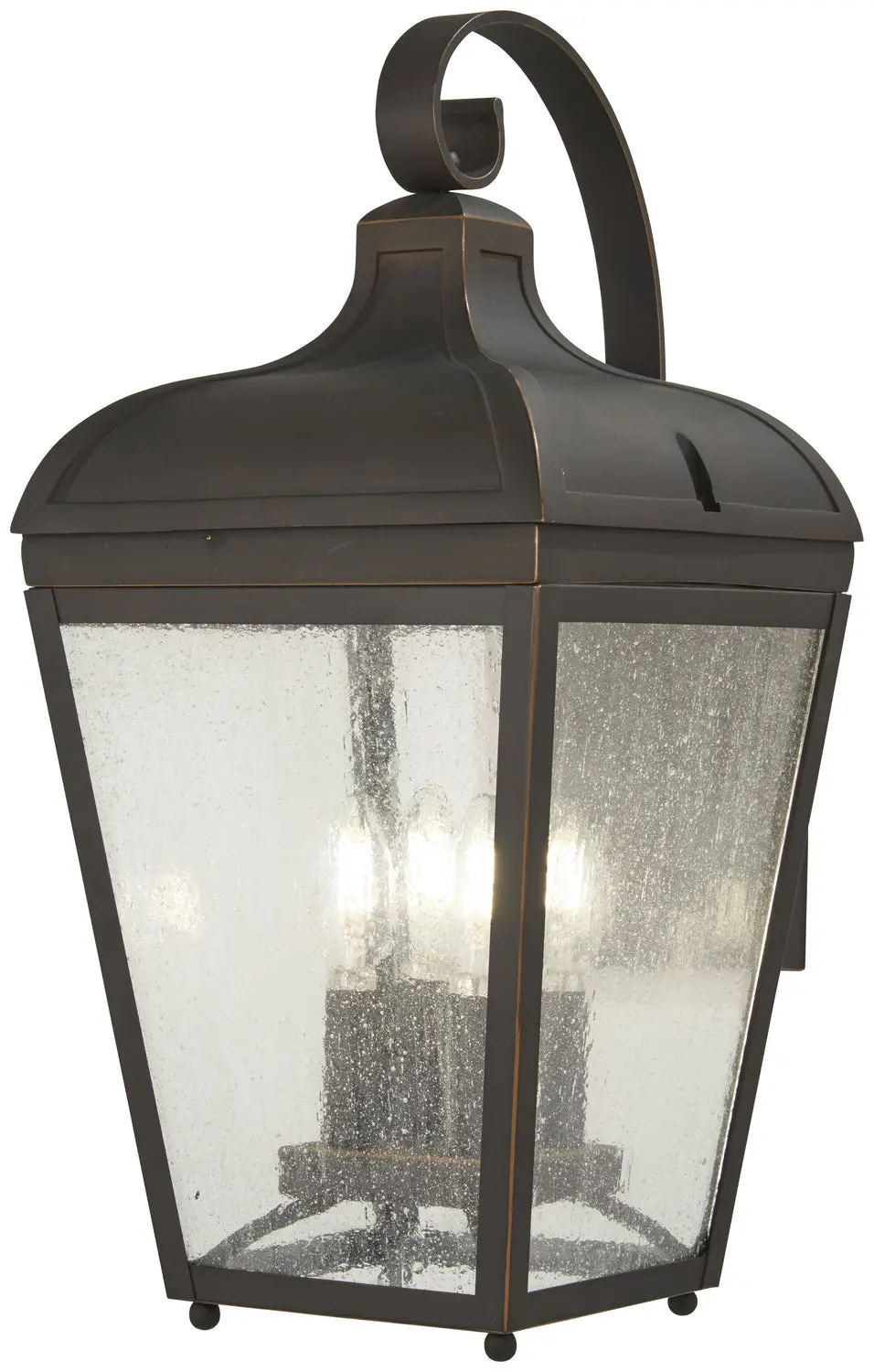 Minka Lavery Marquee Four Light Outdoor Wall Mount In Oil Rubbed Bronze With Gold Highlights 1