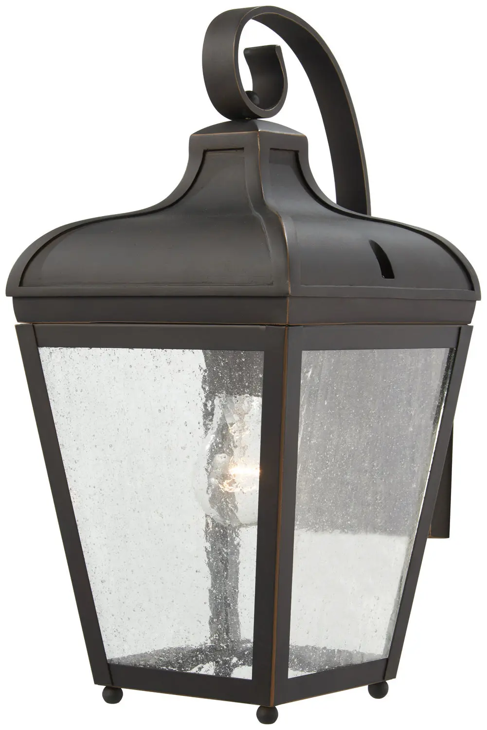 Minka Lavery Marquee One Light Outdoor Wall Mount In Oil Rubbed Bronze With Gold Highlights 1
