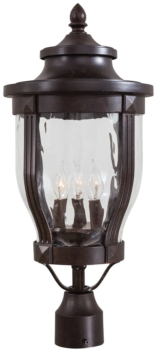 Minka Lavery Merrimack Three Light Post Mount In Corona Bronze 1