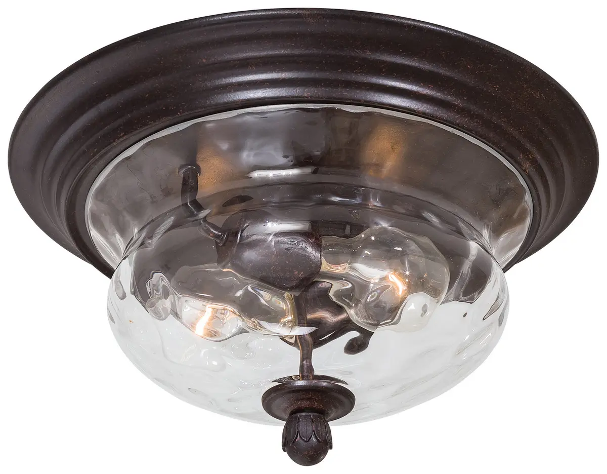 Minka Lavery Merrimack Two Light Flush Mount In Corona Bronze 1