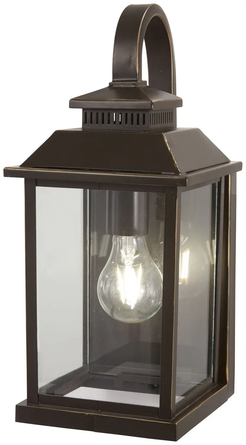 Minka Lavery Miners Loft One Light Outdoor Wall Mount In Oil Rubbed Bronze With Gold Highlights 1