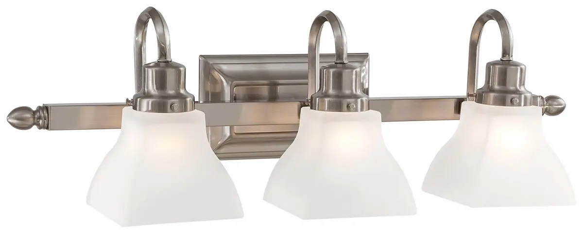 Minka Lavery Mission Ridge Three Light Bath In Brushed Nickel 1