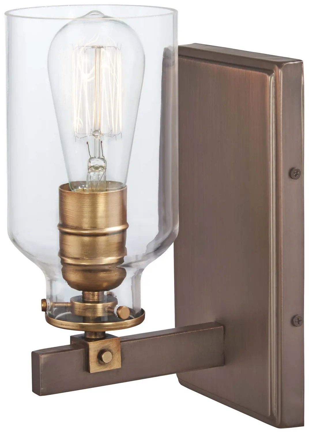 Minka Lavery Morrow One Light Bath In Harvard Court Bronze With Gold Highlights 1