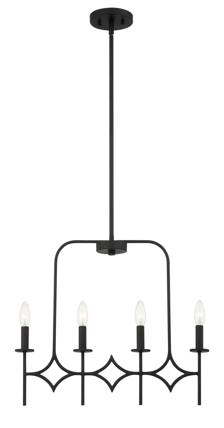 Minka Lavery Muncie Four Light Island Pendant In Coal 1