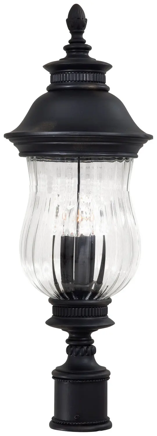 Minka Lavery Newport Three Light Post Mount In Heritage 1